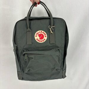 Fjallraven Kanken Classic Dark Green Backpack Red Fox Logo Durable Lightweight